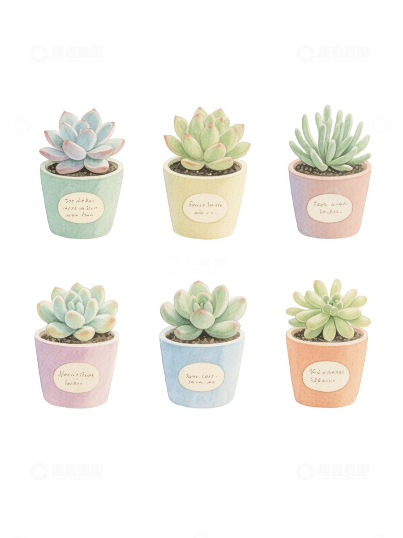 高清大图下载【趣麦麦图】多肉植物免扣素材96