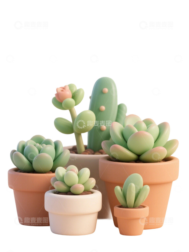 高清大图下载【趣麦麦图】多肉植物免扣素材44