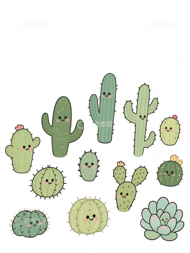 高清大图下载【趣麦麦图】多肉植物免扣素材102