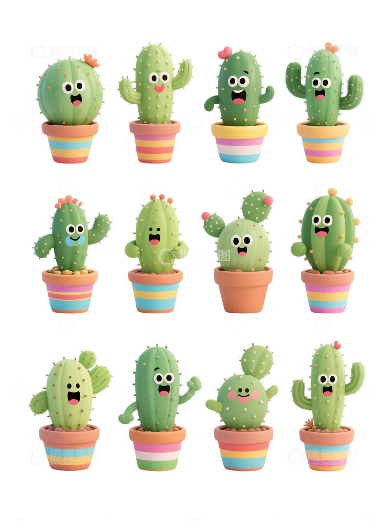 高清大图下载【趣麦麦图】多肉植物免扣素材117