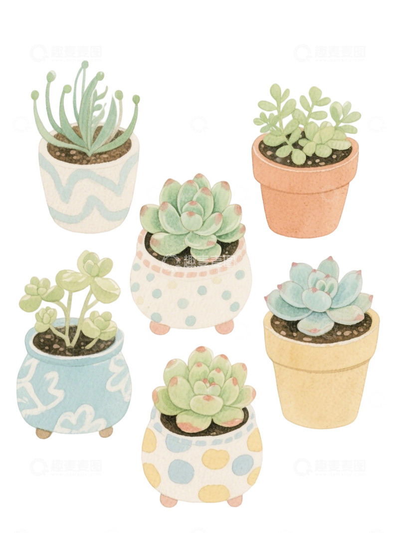 高清大图下载【趣麦麦图】多肉植物免扣素材71