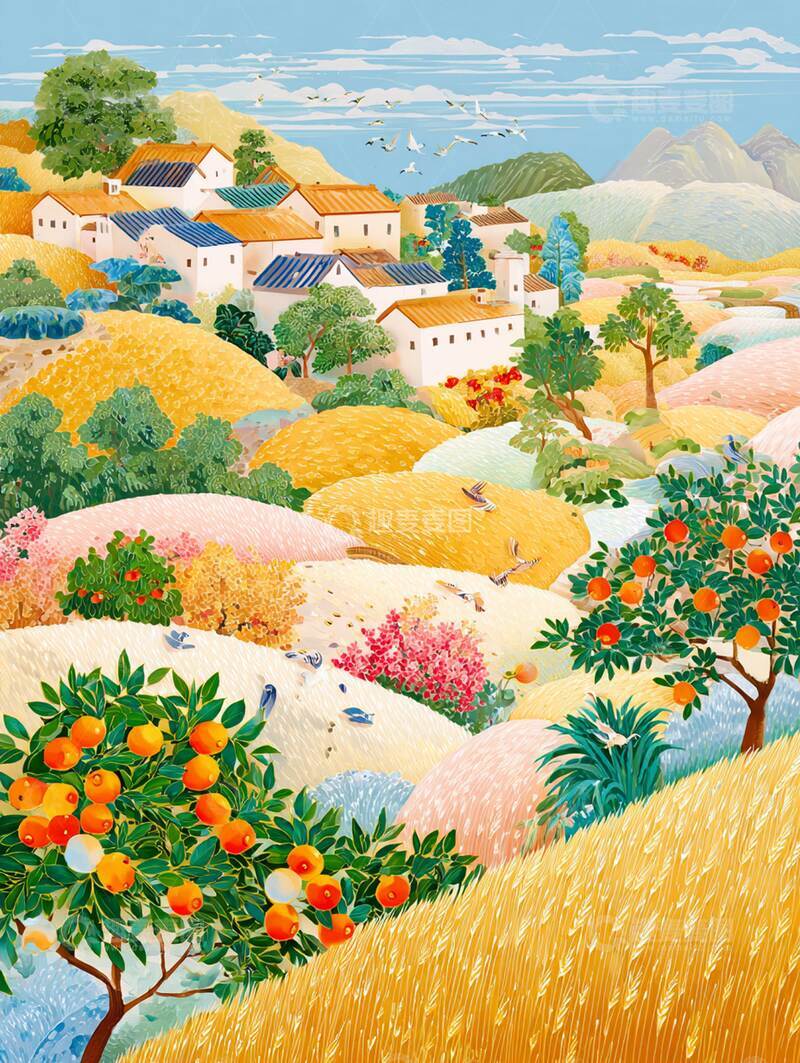 高清大图下载【趣麦麦图】立秋  星稀  岁半 