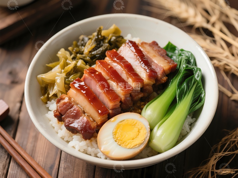 高清大图下载【趣麦麦图】一碗美味猪脚饭