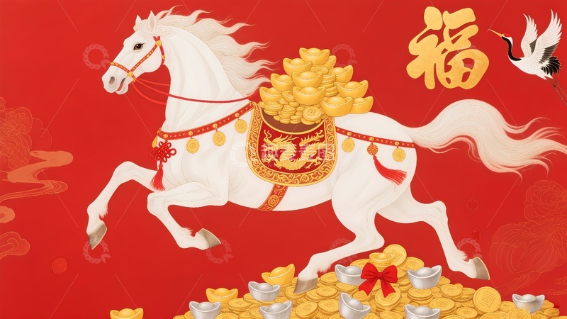 高清大图下载【趣麦麦图】马上有钱春节素材