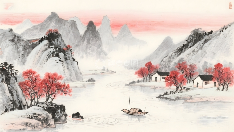 高清大图下载【趣麦麦图】中式古风水墨国画2