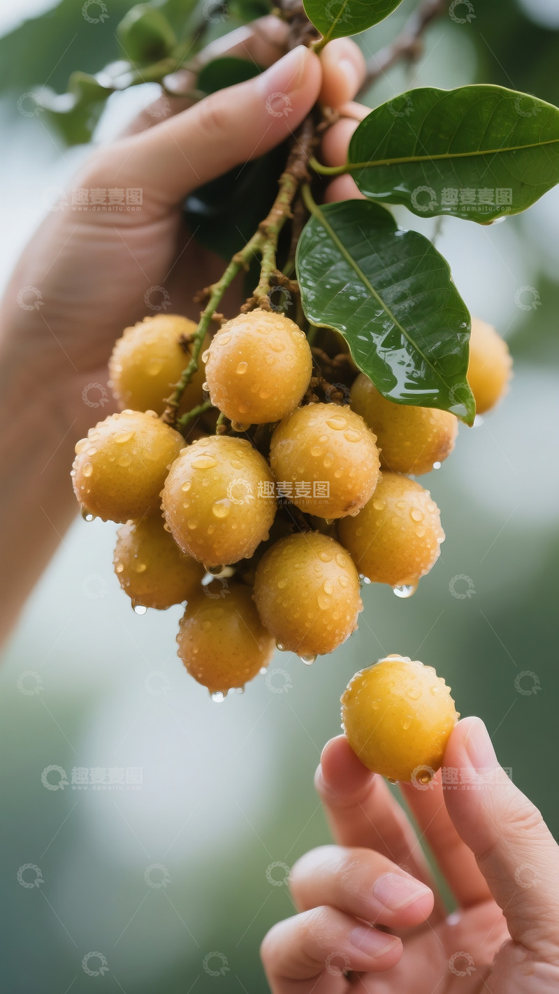 高清大图下载【趣麦麦图】水果黄皮果摄影