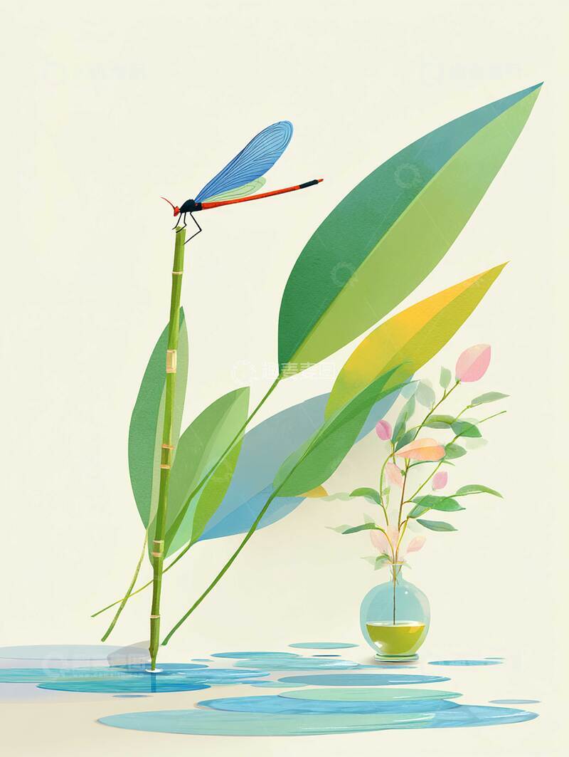 高清大图下载【趣麦麦图】立秋  砧响  愁长