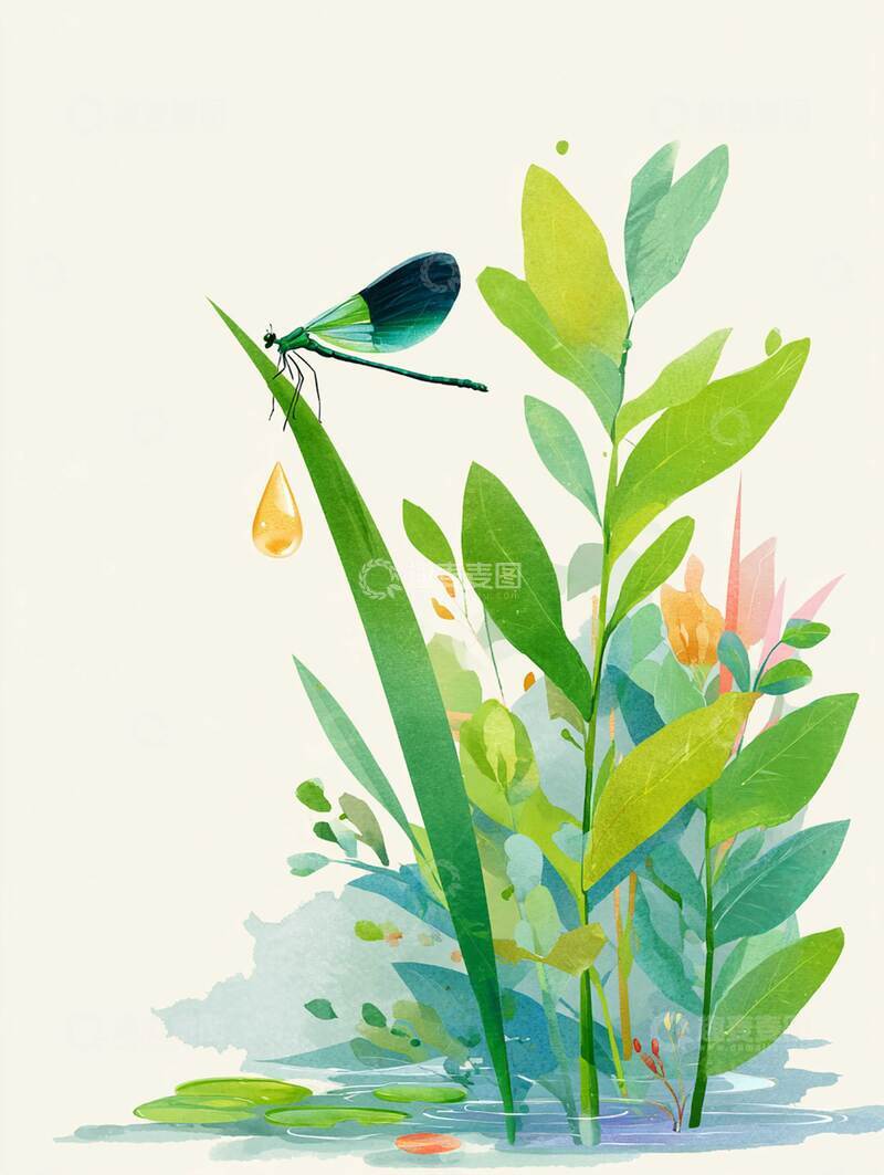 高清大图下载【趣麦麦图】立秋  砧响  藕脆 