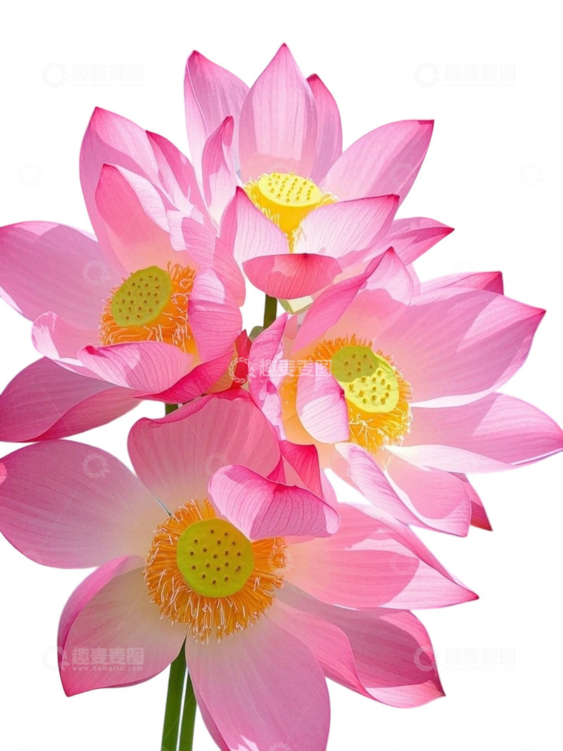 荷花免扣素材806