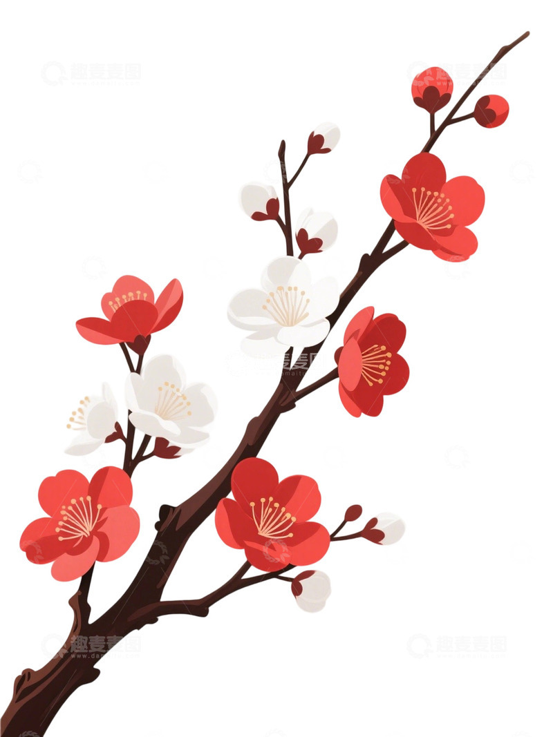 梅花免扣素材5