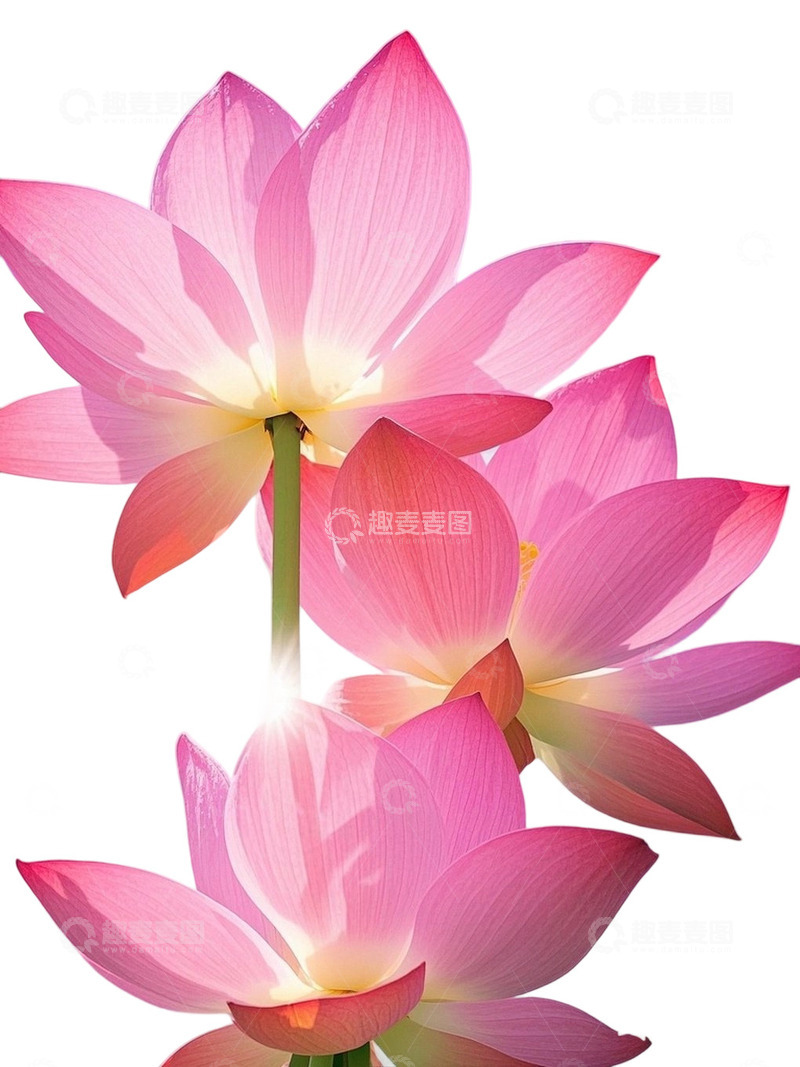 荷花免扣素材808