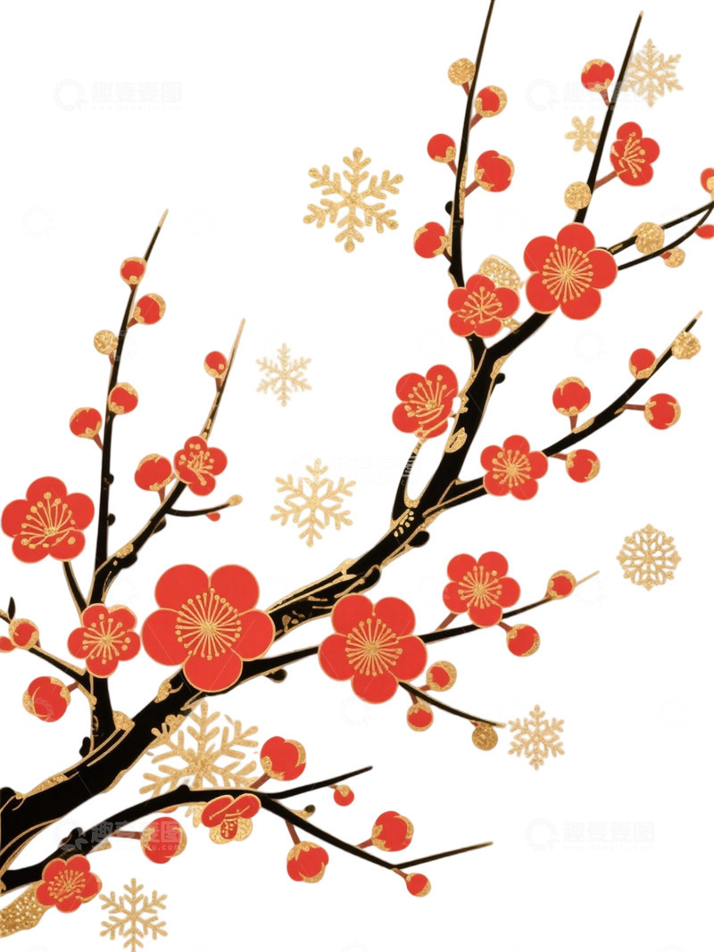 高清大图下载【趣麦麦图】梅花免扣素材16