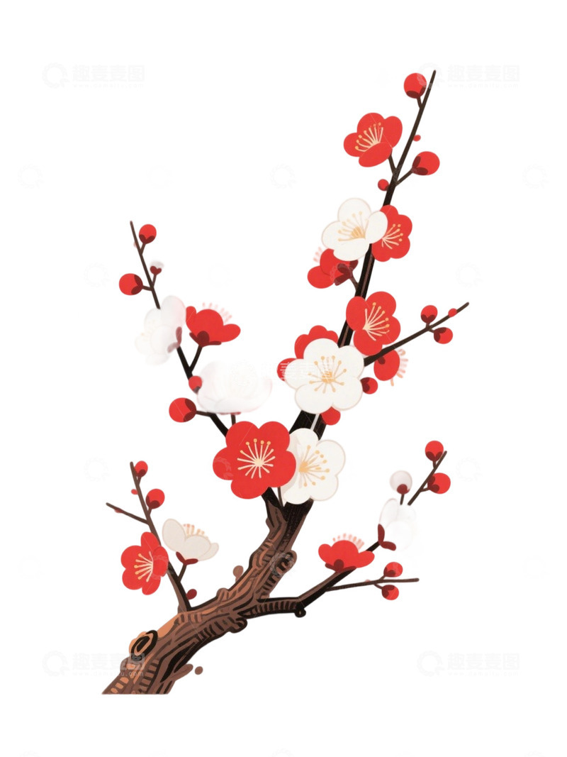 梅花免扣素材28