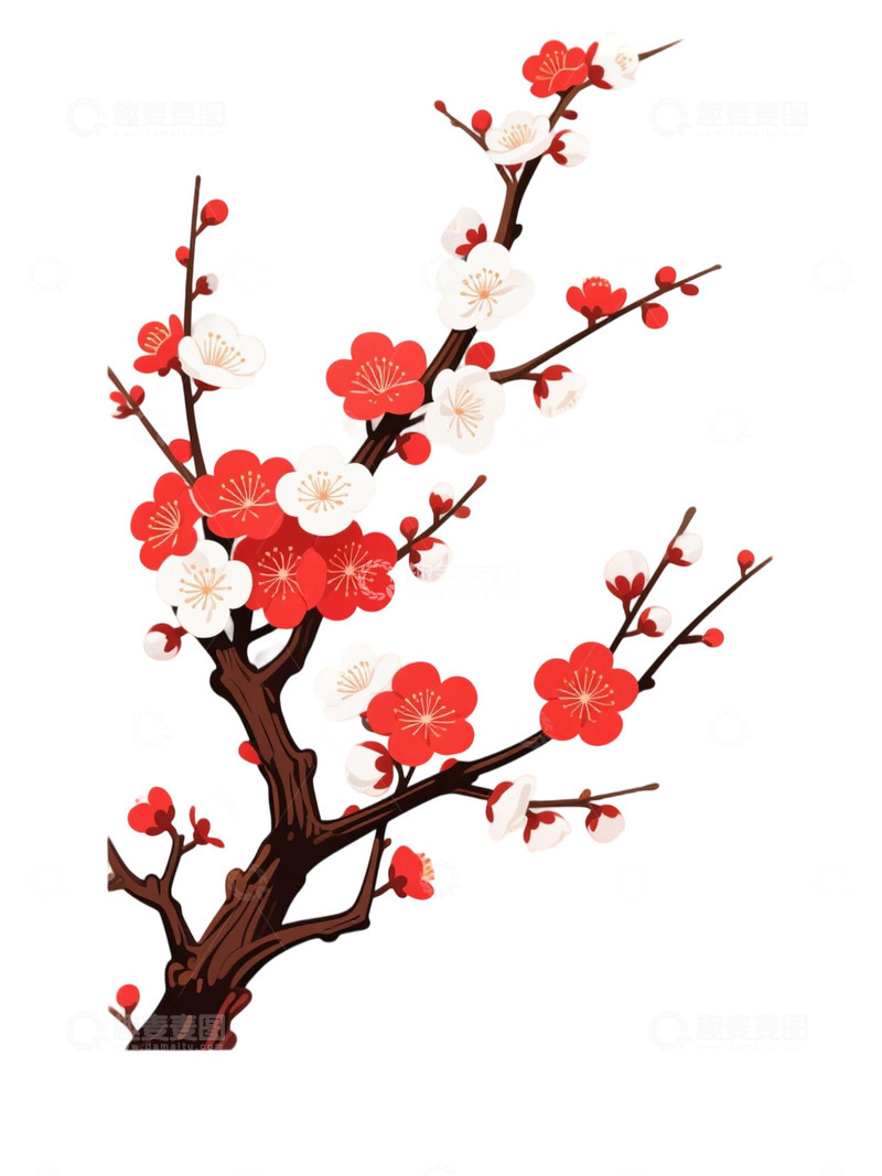 梅花免扣素材9