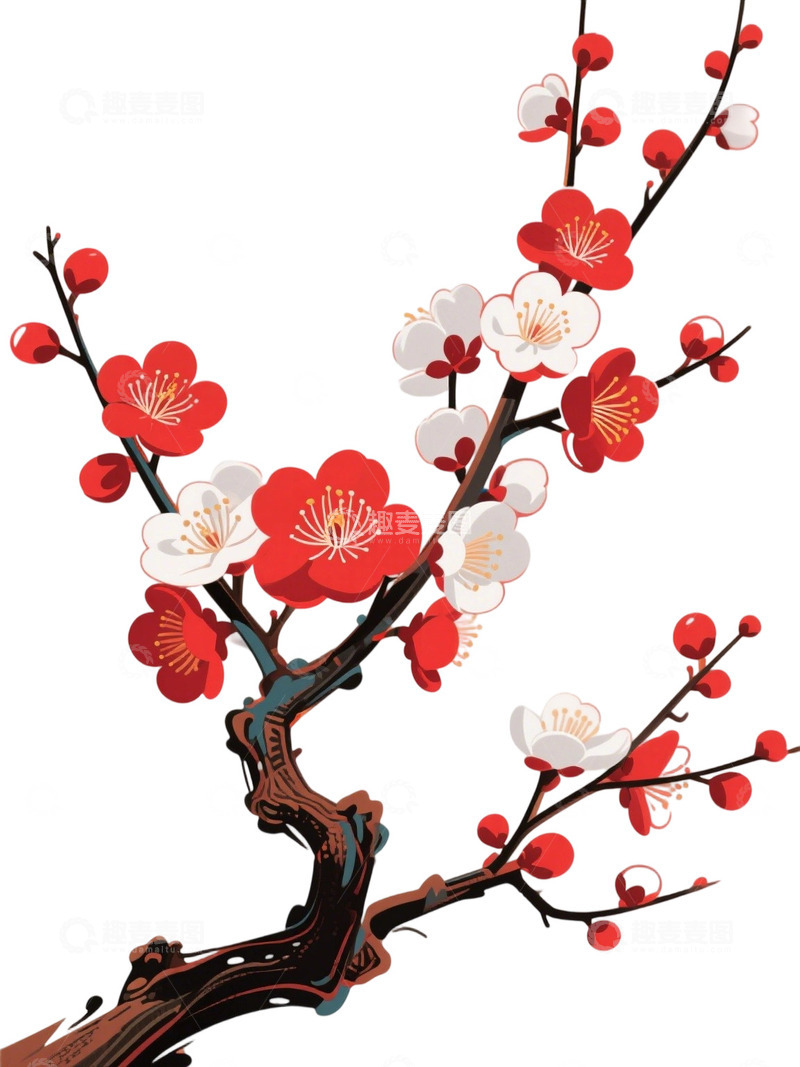 梅花免扣素材7