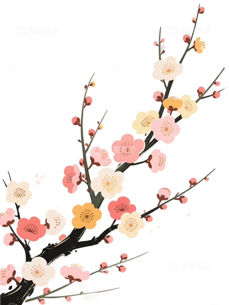 梅花免扣素材6