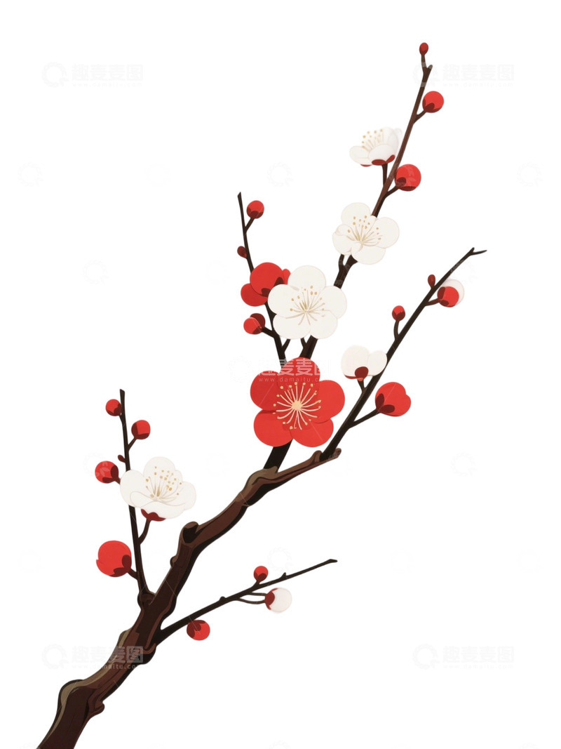 梅花免扣素材8