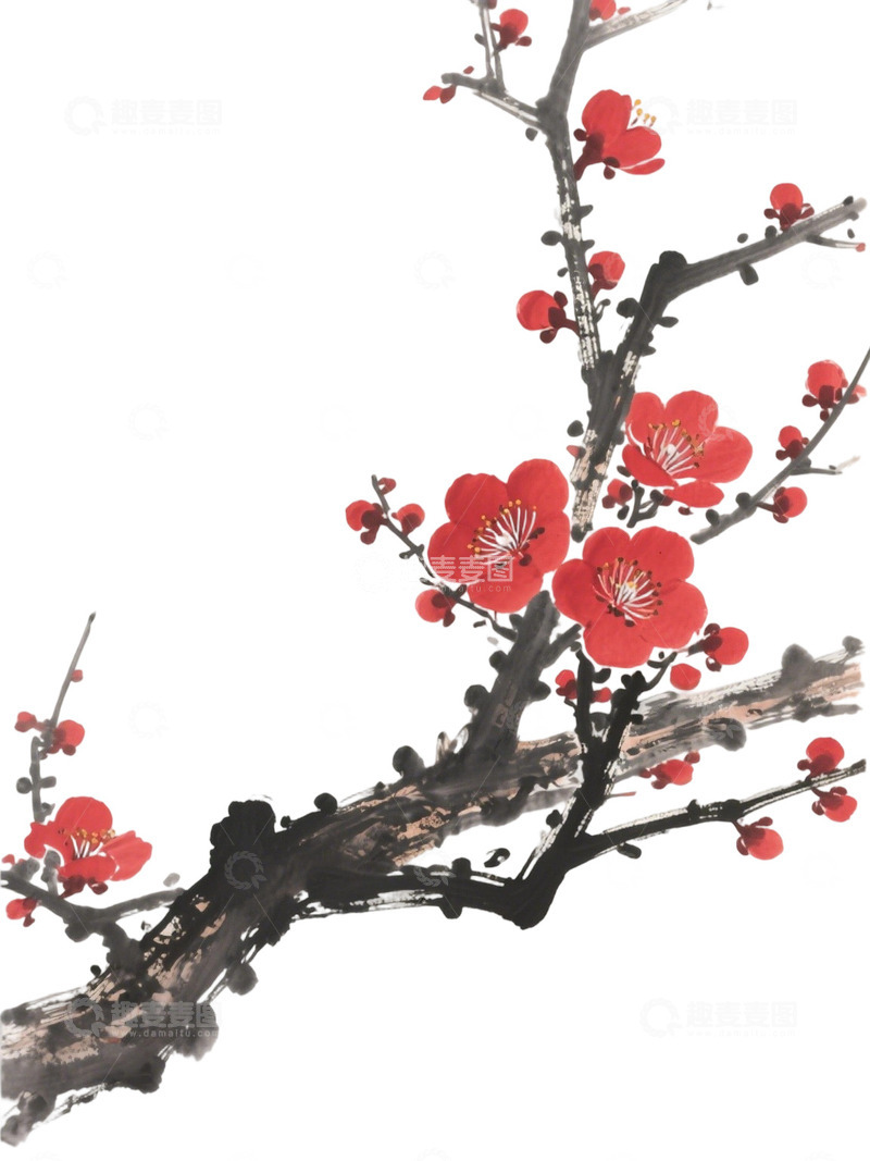 高清大图下载【趣麦麦图】梅花免扣素材22