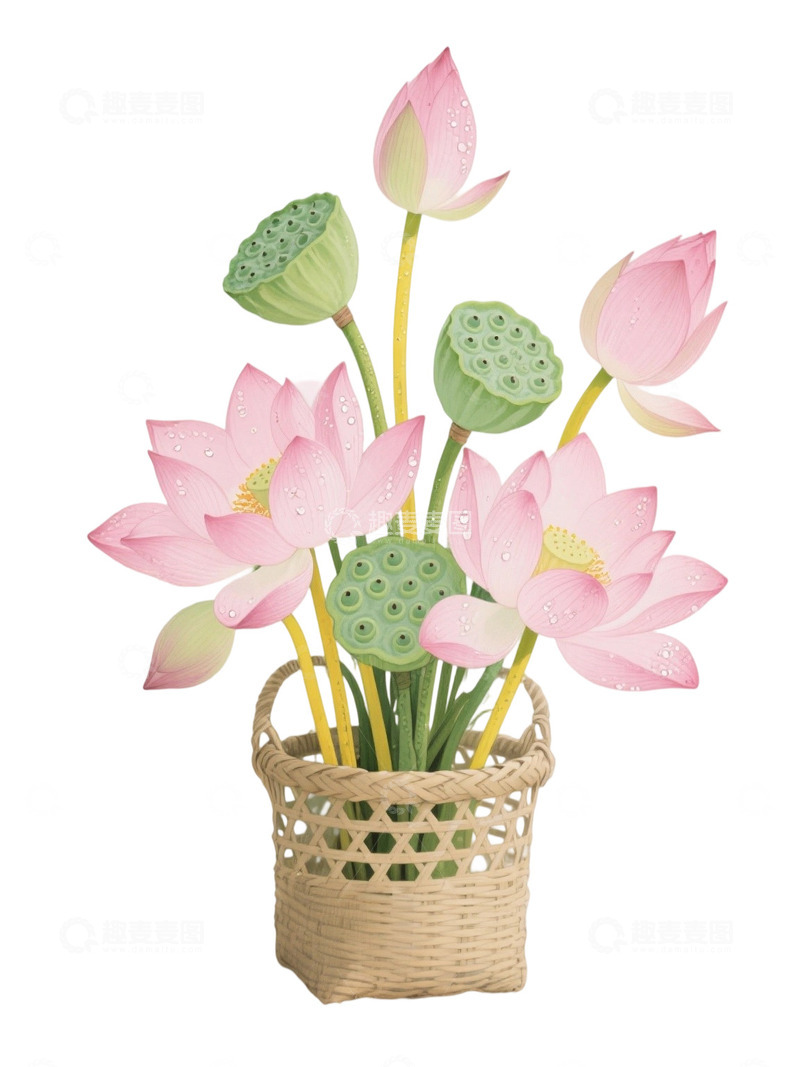 高清大图下载【趣麦麦图】荷花免扣素材914
