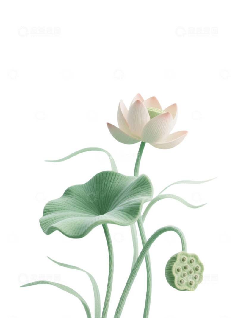 高清大图下载【趣麦麦图】荷花免扣素材934