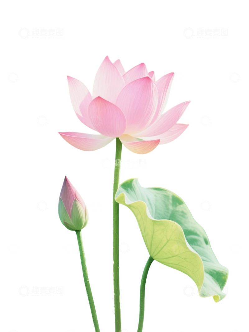 荷花免扣素材941