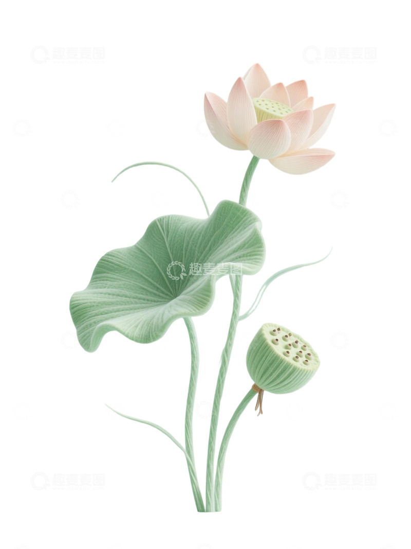 高清大图下载【趣麦麦图】荷花免扣素材933