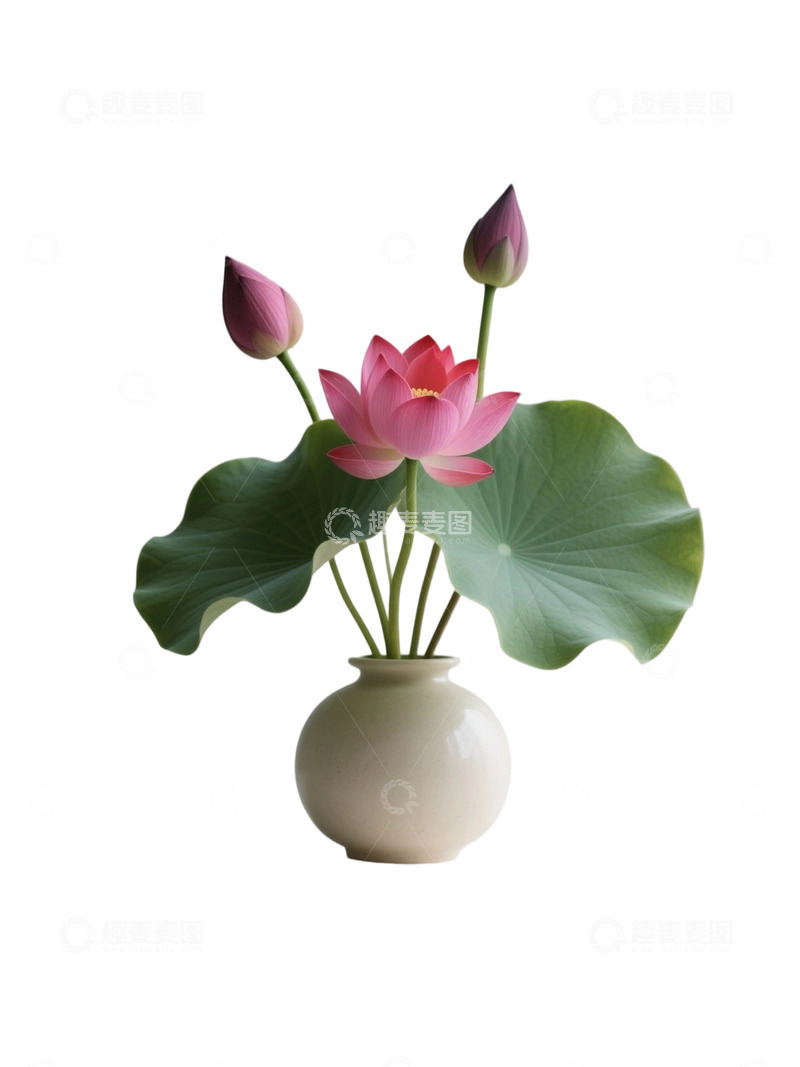 高清大图下载【趣麦麦图】荷花免扣素材965