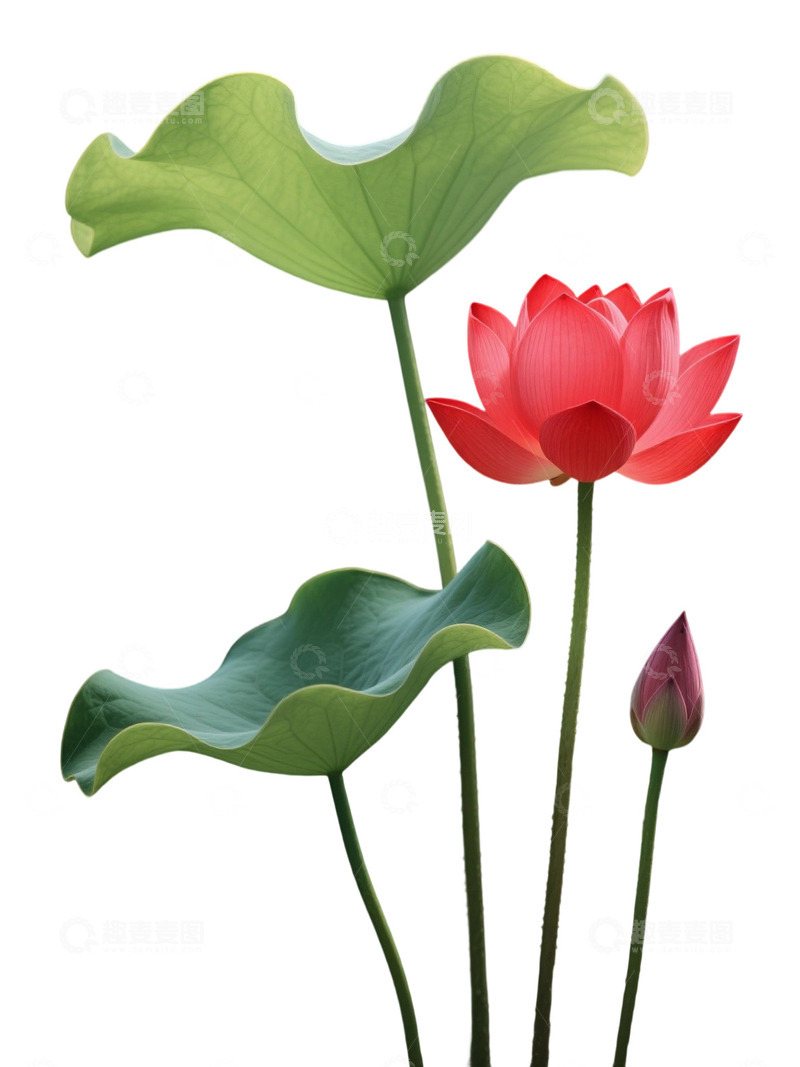 高清大图下载【趣麦麦图】荷花免扣素材1003