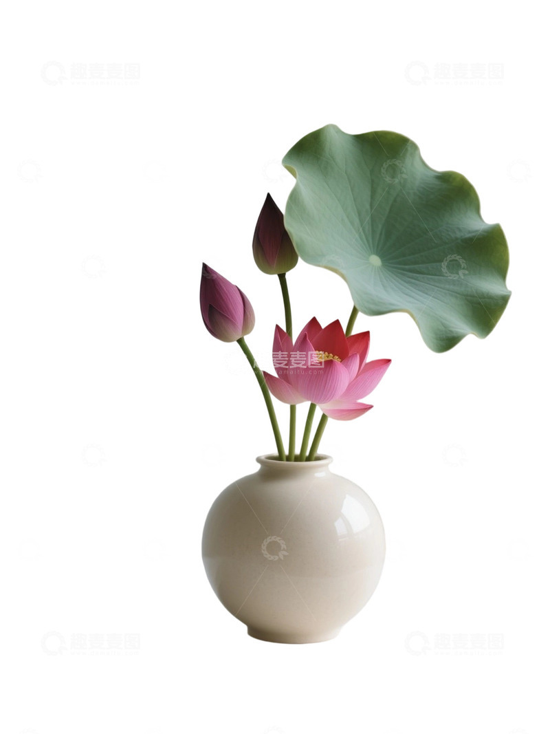 高清大图下载【趣麦麦图】荷花免扣素材963