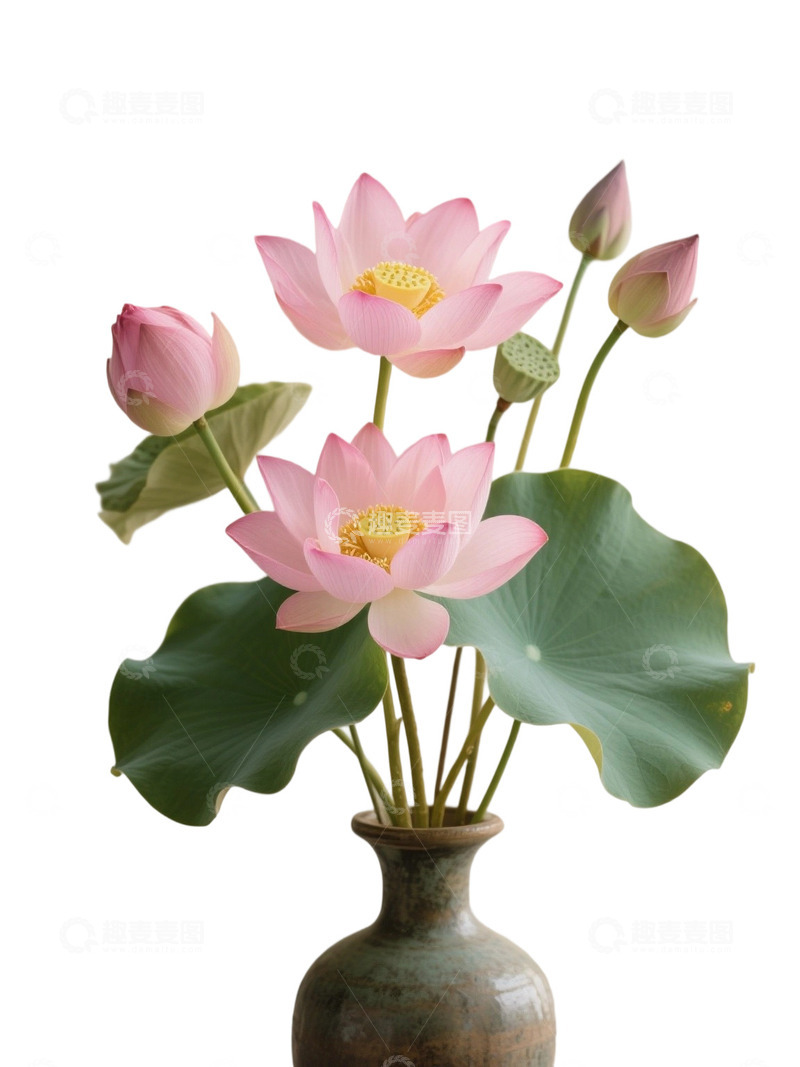 高清大图下载【趣麦麦图】荷花免扣素材1504