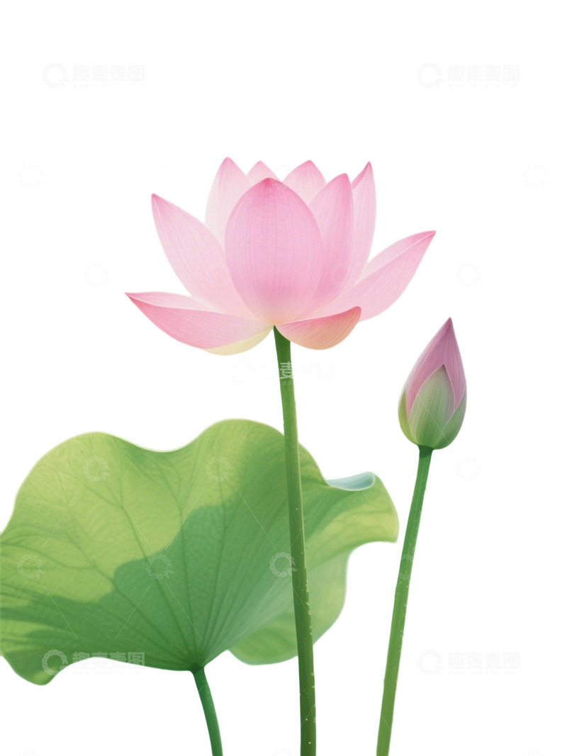 高清大图下载【趣麦麦图】荷花免扣素材1407