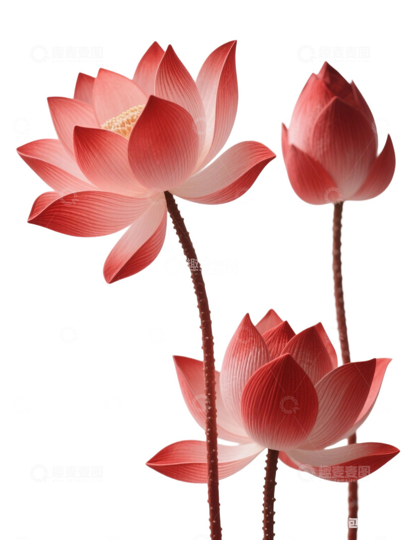 高清大图下载【趣麦麦图】荷花免扣素材1307