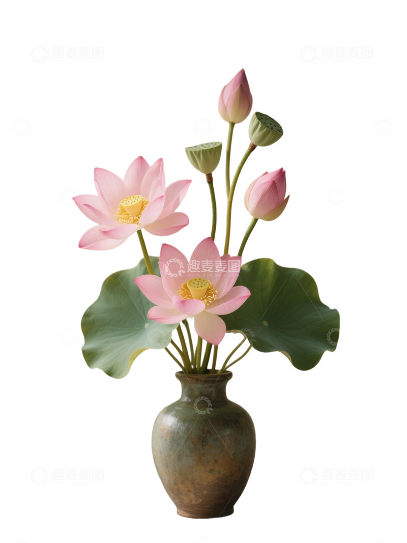 荷花免扣素材1505