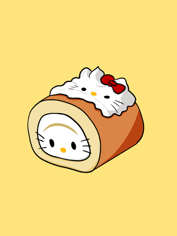 甜品小蛋糕手绘插画