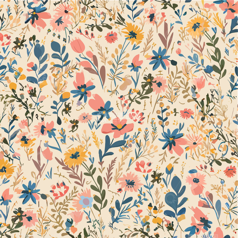 源文件下载【趣麦麦图】手绘卡通插画动物花草扁平风设计图 37