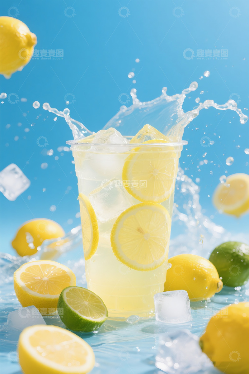 高清大图下载【趣麦麦图】活力柠檬水饮品摄影