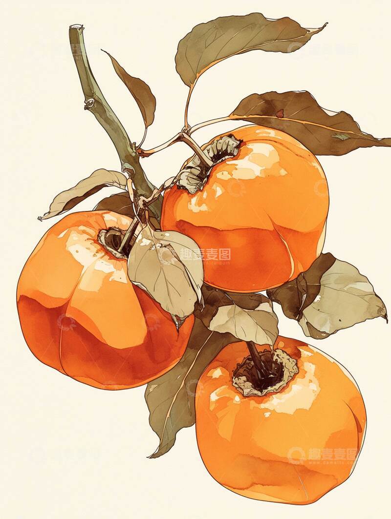 高清大图下载【趣麦麦图】柿子  沁蜜   糙口  