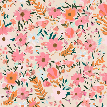 手绘卡通插画动物花草扁平风设计图 42