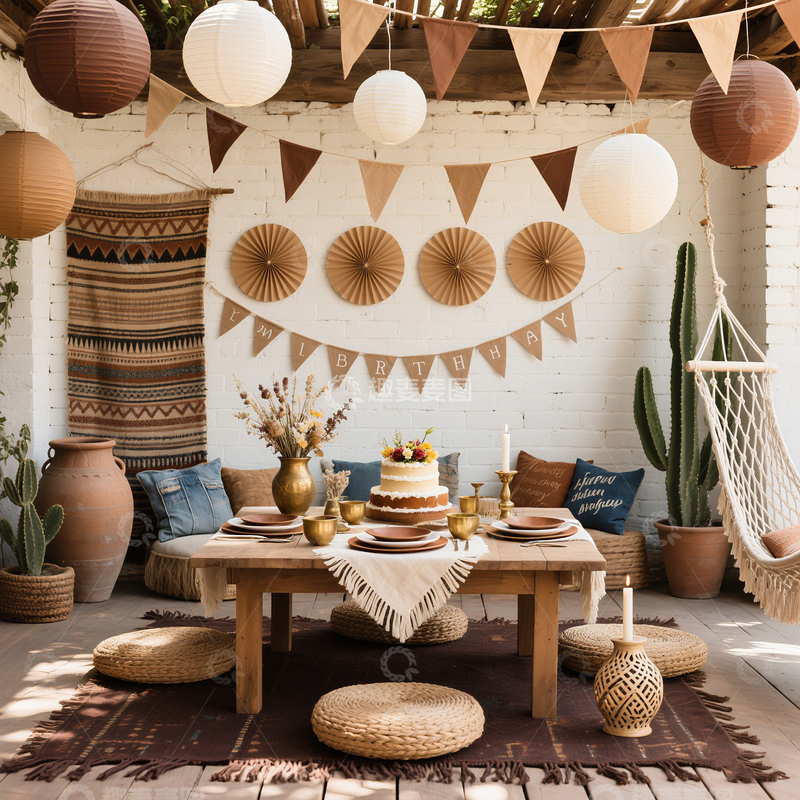 高清大图下载【趣麦麦图】生日派对用品装饰