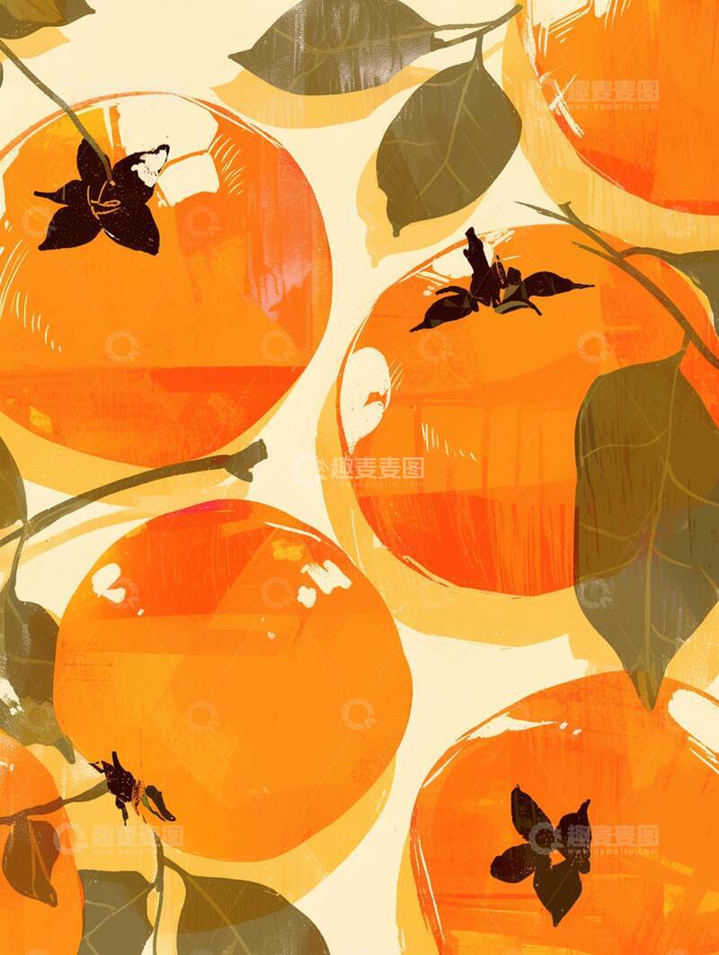 高清大图下载【趣麦麦图】柿子  沁蜜   青紧  