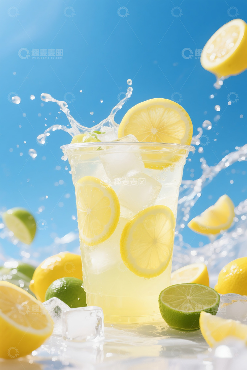 高清大图下载【趣麦麦图】活力柠檬水新品摄影