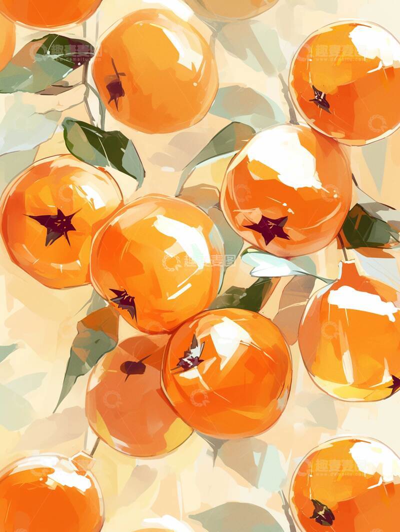 高清大图下载【趣麦麦图】-柿子   绵密  酵香