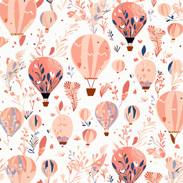 手绘卡通插画气球花草扁平风设计图 45