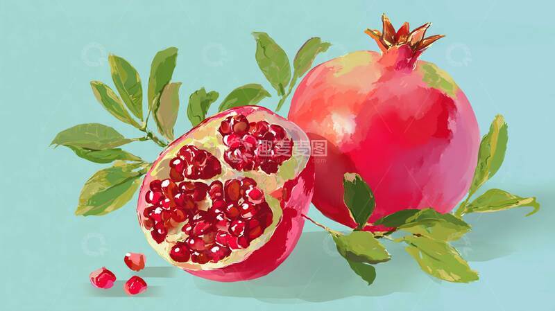 高清大图下载【趣麦麦图】石榴  爆浆  溅蜜 