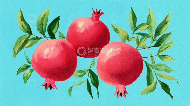 高清大图下载【趣麦麦图】石榴  冰甜  雪蜜  