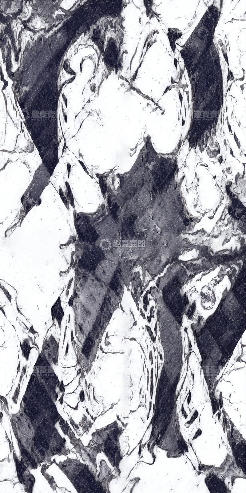 高清大图下载【趣麦麦图】熊猫白泼墨白色石材