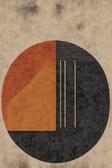 抽象几何肌理画