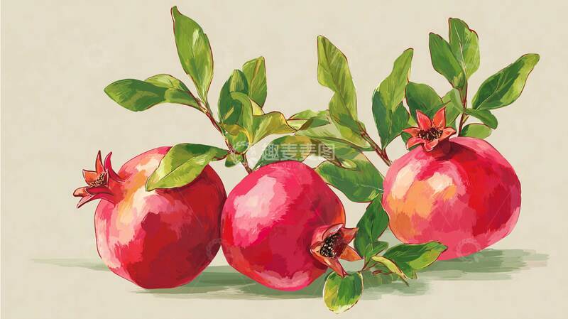 高清大图下载【趣麦麦图】石榴  冰甜 凉蜜