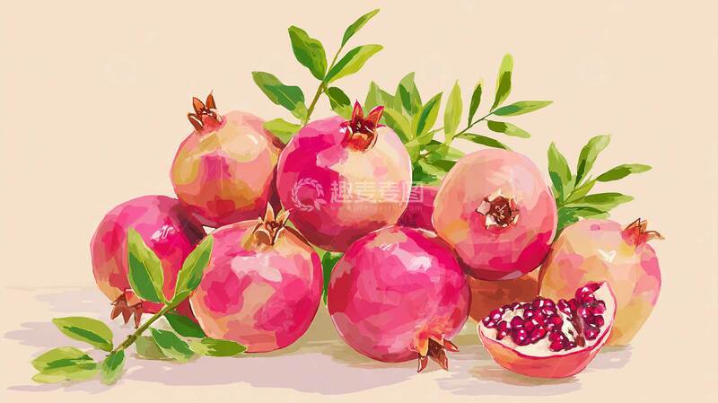 高清大图下载【趣麦麦图】石榴  熟蜜  糖腐