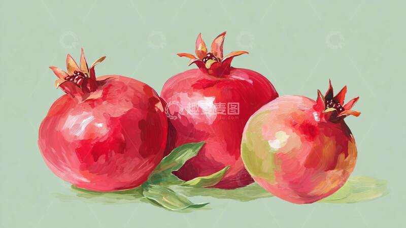 高清大图下载【趣麦麦图】石榴  冰甜  露甜